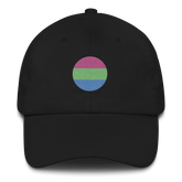 Polysexual Flag Embroidered Circle Cap: Celebratory LGBTQ+ Pride Design