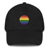 Pride Flag Embroidered Circle Cap: Celebratory LGBTQ+ Pride Design