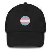 Transgender Flag Embroidered Circle Cap: Celebratory LGBTQ+ Pride Design
