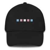 Embroidered Transgender Hat: Pride Flag Horizontal Square Design