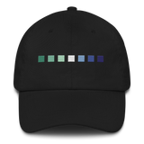 Embroidered Gay Pride Hat: Pride Flag Horizontal Square Design