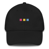 Embroidered Pansexual Hat: Pride Flag Horizontal Square Design
