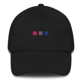 Embroidered Bisexual Hat: Pride Flag Horizontal Square Design