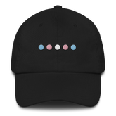 Embroidered Transgender Hat: Pride Flag Horizontal Circle Design