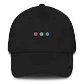 Embroidered Polysexual Hat: Pride Flag Horizontal Circle Design