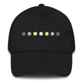 Embroidered Demigender Hat: Pride Flag Horizontal Circle Design