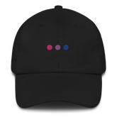 Embroidered Bisexual Hat: Pride Flag Horizontal Circle Design