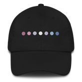 Embroidered Bigender Hat: Pride Flag Horizontal Circle Design