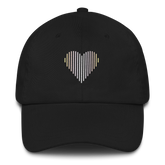 Pangender Heart Lines Hat: Embroidered Pride Gradient Cap