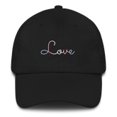 Transgender Love Script Hat: Elegantly Embroidered Pride Cap