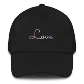 Bigender Love Script Hat: Elegantly Embroidered Pride Cap