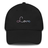 Bigender Love Script Hat: Elegantly Embroidered Pride Cap