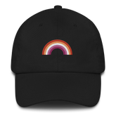 Embroidered Lesbian Rainbow Hat: Pride Flag LGBTQ+ Design