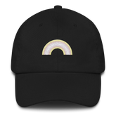 Embroidered Pangender Rainbow Hat: Pride Flag LGBTQ+ Design