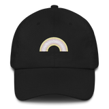 Embroidered Pangender Rainbow Hat: Pride Flag LGBTQ+ Design