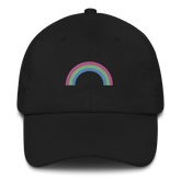 Embroidered Polysexual Rainbow Hat: Pride Flag LGBTQ+ Design
