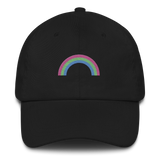 Embroidered Polysexual Rainbow Hat: Pride Flag LGBTQ+ Design