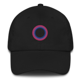 Embroidered Hat: Bisexual Pride Ring Emblem Design