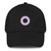 Embroidered Hat: Bigender Pride Ring Emblem Design
