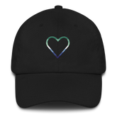 Gay Pride Heart Hat: Embroidered Pride Cap