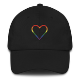 Pride Heart Hat: Embroidered Pride Cap