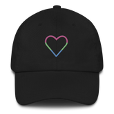 Polysexual Heart Hat: Embroidered Pride Cap