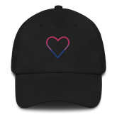 Bisexual Heart Hat: Embroidered Pride Cap