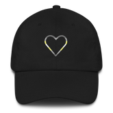 Demigender Heart Hat: Embroidered Pride Cap