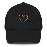 Gilbert Baker Pride Heart Hat: Embroidered Pride Cap