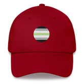 Agender Flag Embroidered Circle Cap: Celebratory LGBTQ+ Pride Design