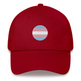 Transgender Flag Embroidered Circle Cap: Celebratory LGBTQ+ Pride Design