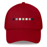 Embroidered Agender Hat: Pride Flag Horizontal Square Design