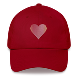 Pangender Heart Lines Hat: Embroidered Pride Gradient Cap