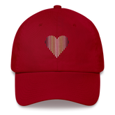 Agender Heart Lines Hat: Embroidered Pride Gradient Cap