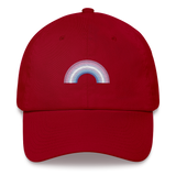 Embroidered Bigender Rainbow Hat: Pride Flag LGBTQ+ Design