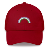 Embroidered Genderqueer Rainbow Hat: Pride Flag LGBTQ+ Design