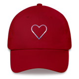 Bigender Heart Hat: Embroidered Pride Cap