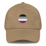Asexual Flag Embroidered Circle Cap: Celebratory LGBTQ+ Pride Design