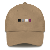 Embroidered Asexual Hat: Pride Flag Horizontal Square Design