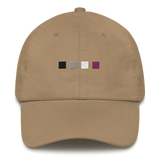 Embroidered Asexual Hat: Pride Flag Horizontal Square Design