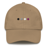 Embroidered Asexual Hat: Pride Flag Horizontal Circle Design