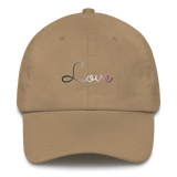 Asexual Love Script Hat: Elegantly Embroidered Pride Cap