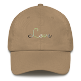 Agender Love Script Hat: Elegantly Embroidered Pride Cap