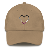 Asexual Heart Hat: Embroidered Pride Cap
