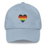 Philly Pride Flag Embroidered Heart Hat: Celebratory LGBTQ+ Pride Design