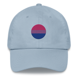 Bisexual Flag Embroidered Circle Cap: Celebratory LGBTQ+ Pride Design