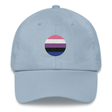 Genderfluid Flag Embroidered Circle Cap: Celebratory LGBTQ+ Pride Design