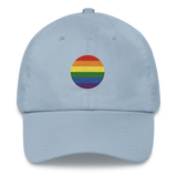 Pride Flag Embroidered Circle Cap: Celebratory LGBTQ+ Pride Design
