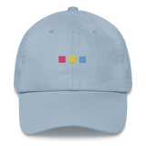 Embroidered Pansexual Hat: Pride Flag Horizontal Square Design