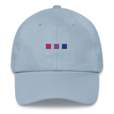 Embroidered Bisexual Hat: Pride Flag Horizontal Square Design